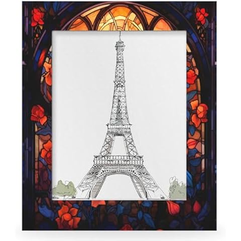 Mardesigns Floral Stained Glass 11x14 Picture Frame Rose Display Pictures11x14 or 8x10 Photo Wall Gallery Photo Frames and Tabletop Display Cover
