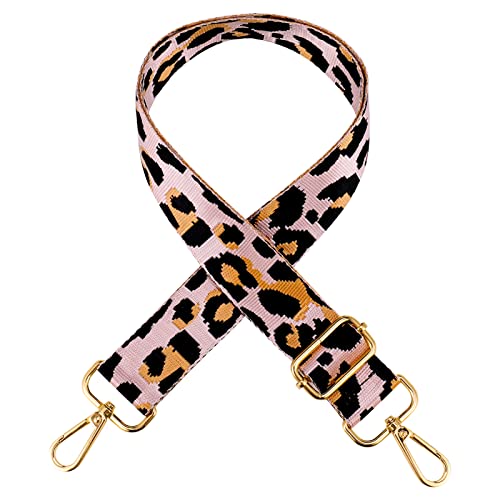 metagio Breiter Schultergurt, Leoparden Muster Ersatzgürtel Schulterriemen längenverstellbarer breiter Tragegurt Schultergurt für Handtaschen, 3.8cm breit Cover