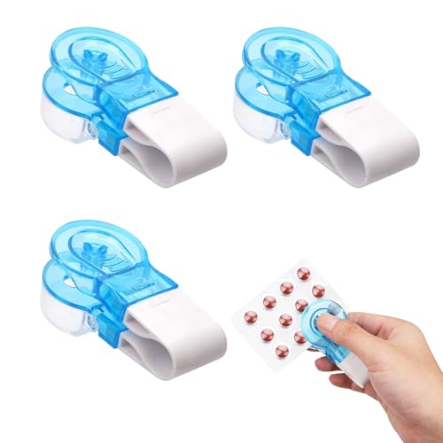 3PCS Pilulier Portable,Distributeur de Comprimés Portables,Distributeur de Pilules Portable,Pilulier Compact avec Boîte de Rangement,Outil Collecte Pilules...