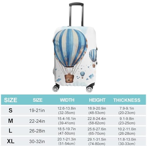 Carry on Luggage Cover Blue Hot Air Balloon Suitcase Covers for Luggages Tsa Approved Travel Luggage Sleeve Protector Elastic Suitcase Protector Anti-Scratch Washable Fits 19-30 Inch Case -S2