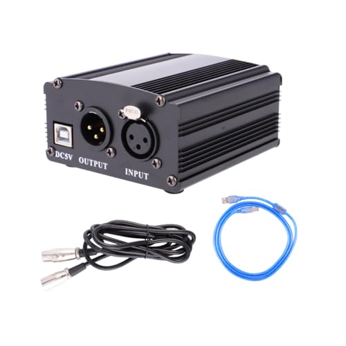PartyKindom 48V USB Phantomspeisung Kondensatormikrofon Netzteil