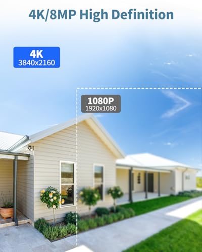 Image of 《4K /8.0 Megapixel & Smart Auto Tracking》Wired PTZ Security Camera System, 4K POE Cameras Systems for Home Video Surveillance DVR Kits