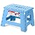 ACSTEP Folding Lightweight Plastic 9 inch Foldable Step Stool, Non Slip Folding Stools for Kitchen Bathroom Bedroom (Blue)