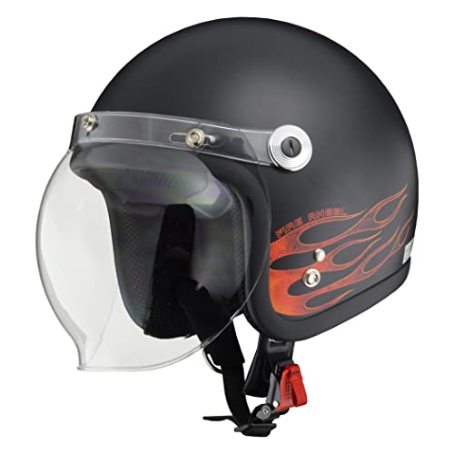 バイクヘルメット ジェット FRP 天釣り チョッパー ボバー　観賞用 ZORK シールド付ハーフヘルメット LEAD(リード工業) フリー