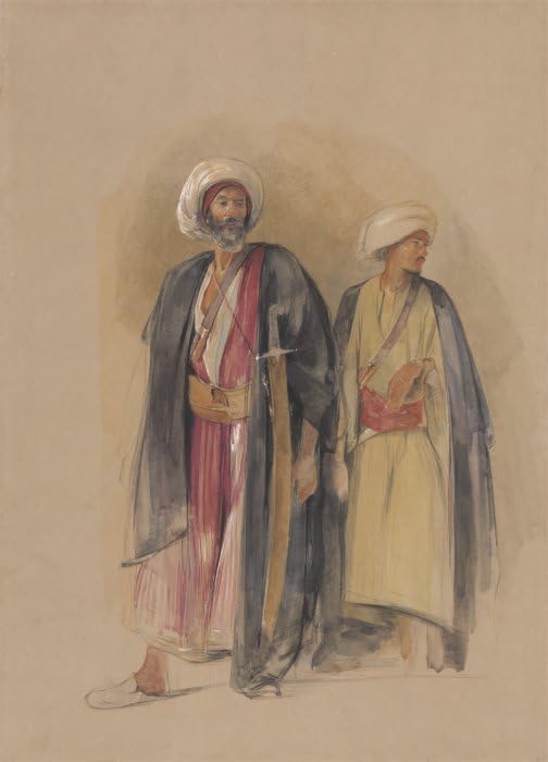 Cuadro de lienzo de Sheik Hussein de Gebel Tor y su hijo de 60x90cm