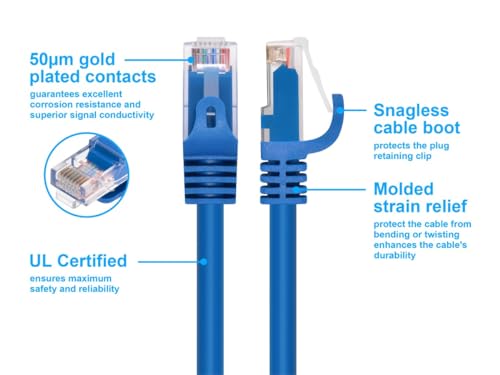 Cable Ethernet Monoprice Flexboot Cat5e Patch RJ45 50 pies miniatura 3