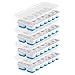 Pack de 4 Bacs à Glaçons en Silicone, Couvercle Amovible Anti-éclaboussures, Bacs à Glaçons Empilables et Faciles à Démonter, 14 Bacs à Glaçons pour Cocktails, Whisky et Chocolat