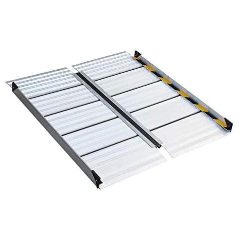 MZTYH Wheelchair Ramp X1, Double Folding Portable Aluminumsuitcase Flat Ramps, Assist Disabled Access Assistance Cover