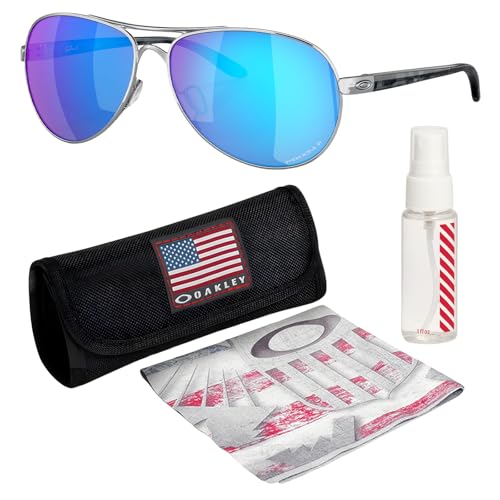 Oakley OO4079 FEEDBACK - Polarized/Non-Polarized - Pilot Sunglasses with Official Eyewear Kit Bundle