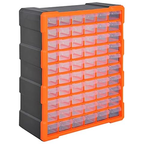 DURHAND 60 Drawers Organiser Storage Cabinet Cover