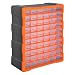 Produktbild DURHAND Sortierkasten Kleinteilemagazin Teile Box Aufbewahrungsbox 60 Fächer Orange L38 x B16 x H47,5 cm
