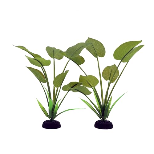 Image of Silk Aquarium Plants for Betta Fish Tank, Green, 8 Inch | 2 Pieces, Small Aquatic Water Grass, Decoration