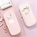 MAMUNU Expandable Pencil case with compartments, Large Capacity Pencil Cases Pencil Bag Pouch Office School, Portable Pencil Case Large School Stationery Organizer, Makeup Cosmetic Bag, Pink