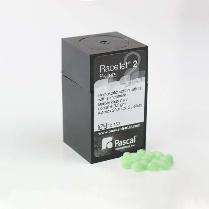 Pascal 12-150 Racellets Hemostatic Pellets #2 Cotton Green 200/Box