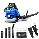 Backpack Gas Powered Leaf Blower, 75.6CC 900CFM 4-Stroke Gas Leaf Blower, 7000RPM Backpack Leaf Blowers for Lawn/Garden Care Snow/Grass Blowing from US