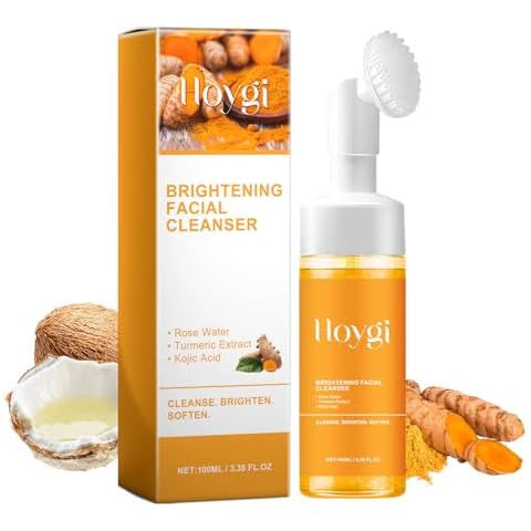 OceAura Turmeric Foaming Facial Cleanser, Turmeric Facial Wash, Exfoliating Soothing Skincare Moisturising Deep Cleansing Face Skin for All Skin, for Women and Man Cover