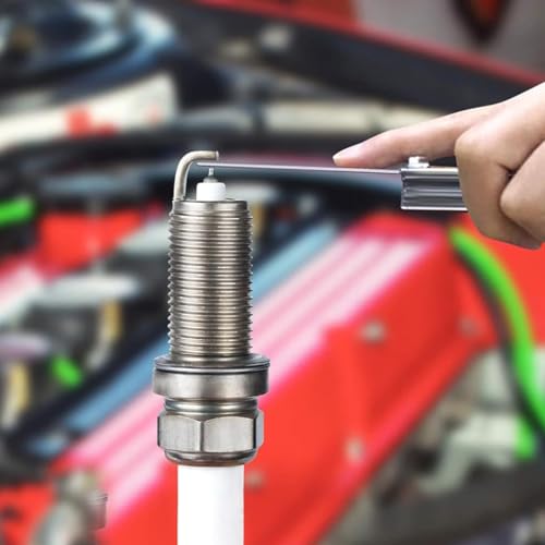 Image of Serplex 2pcs Steel Feeler Gauge Gap Widths Measuring Tool Dual Marked Feeler Gauge Metric and Imperial Measuring Tool Curved Blade Feeler Gauge