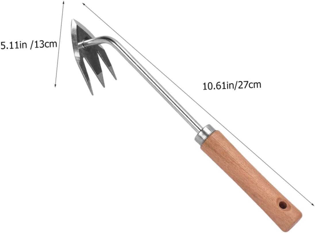 BESPORTBLE 3pcs Portable Hand Weeder Tool Wooden Handle Multi-Function Garden Puller for Removing and Roots Effortlessly and Design for Lawn and Garden Care