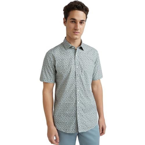 Image of Colorplus Tailored Fit Medium Grey Formal Shirt for Men