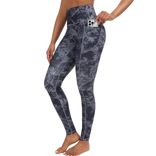 iniber High Waisted Yoga Pants with Pockets for Women 4-Way Stretch Soft Running Workout Leggings Athletic Yoga Pants
