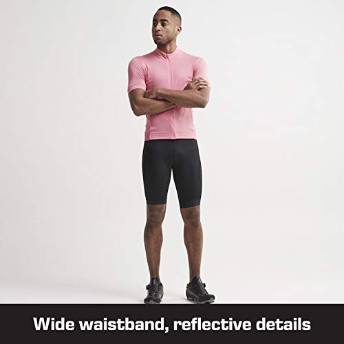 Craft Sportswear Mens Essence Stretch Cycling Bike Bib Shorts with C3 Chamois Pad, Black, Medium - Thumbnail 7