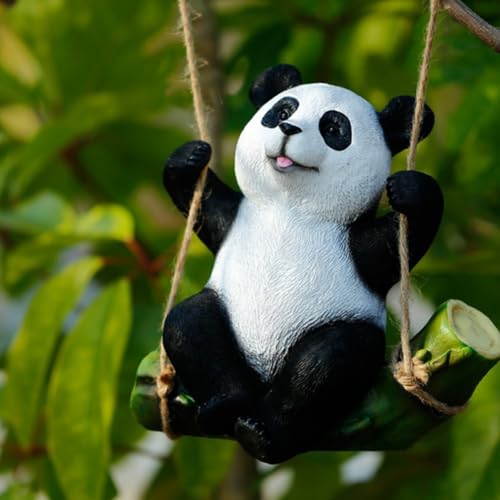 Statue panda pour jardin Toyvian en résine extérieure résistante aux intempéries - 5