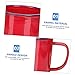 OFFSCH Taza De Esmalte 500 Ml 2 Piezas Rojo Recipiente Para Agua Material Esmaltado Diseño Retro Para Hogar y Oficina Imagen de OFFSCH Taza De Esmalte 500 Ml 2 Piezas Rojo Recipiente Para Agua Material Esmaltado Diseño Retro Para Hogar y Oficina