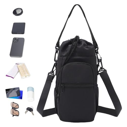 Bolsa de hombro para botella de agua aislada con bolsillo para gimnasio