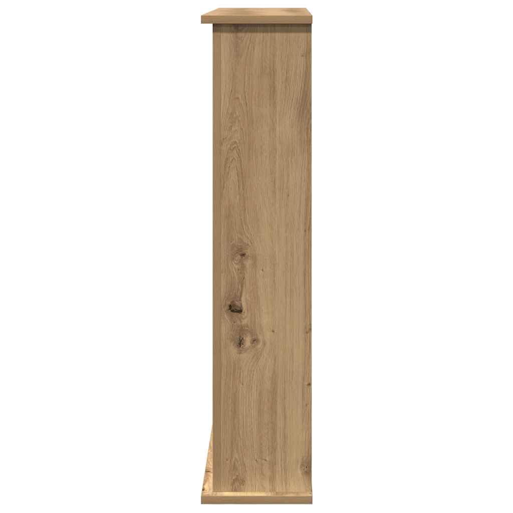 Kaminumrandung Artisan-Eiche Holzwerkstoff 75x20x87,5 cm Kaminsims für Elektrokamine, Kaminzubehör mit Ablagefläche, kaminholzregal, funkenschutz, kaminbesteck, kaminbesen, ascheeimer