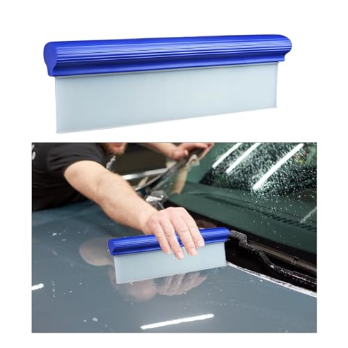 Professional Car Handheld Blade Squeegee 12 inch 3-Layer Silicone T-Bar Water Blade Universal Quick Drying Squeegee Wiper Super Flexible Squeegee for Car Glass or Home Windows