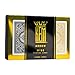 KEM Arrow Black and Gold Plastic Playing Cards - Jumbo Index, Poker Size, Premium Casino Grade - 2 Decks