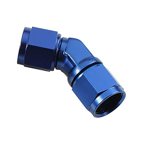 Ac Performance 45 Degree Blue Aluminum Swivel Female 6An To Female An6 Coupler Union Fuel Line Hose Adapter Fitting #TOP12