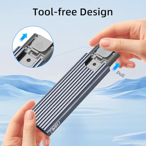 Caja externa M.2 SATA con disipador y USB C 2TB miniatura 7