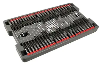 WIHA 92191 Precision Screwdrivers Set in Molded Tray, 51-Piece