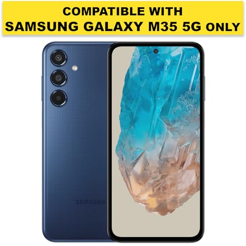 Image of RIGGEAR Sleek Back Cover Case Compatible with Samsung Galaxy M35 5G (TPU+PC | Black CF)