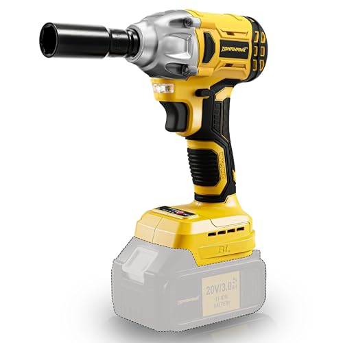 Image of Tomahawk TIW-85B 20V Cordless Impact Wrench (No Battery), 300Nm Torque, 2800 RPM, inch Square Drive + inch Hex Socket, Brushless Motor, LED Light, Reversible