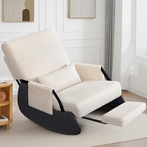 FelixKing Rocking Chair Nursery, Low-Seat Glider Chair, Upholstered Rocking Chair