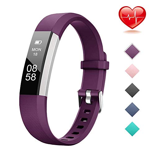 Lintelek Fitness Tracker, Slim Activity Tracker with Heart Rate Monitor, IP67 Waterproof Step