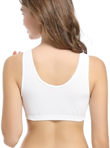 Image of CAKYE 3 Pack Cotton Maternity Nursing Bras Breastfeeding Sleep Bralette