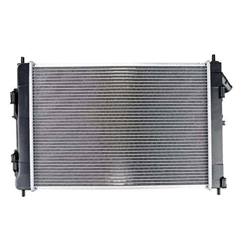 Image of KAX Radiator, CU13412 OE Style Bolt-On Aluminum Core Radiator Replacement E-lantra, Forte, Forte Koup1.8L 2.0L, 21-3 /4 inchW, 15-1 /2 inchH, 1-3 /8 inchInlet, 1-5 /16 inchOutlet