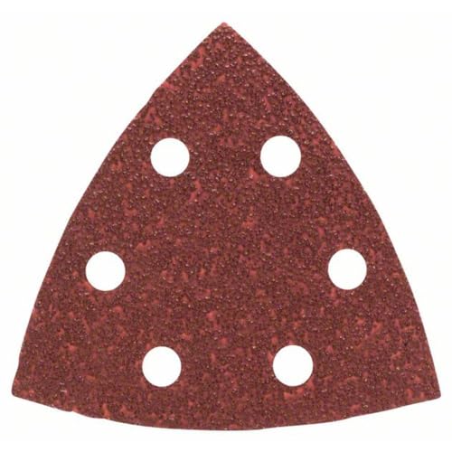 Bosch Home and Garden DIY 25tlg. Schleifblatt-Set verschiedene Materialien für Deltaschleifer (Körnung 40, 6 Löcher) 2607019487