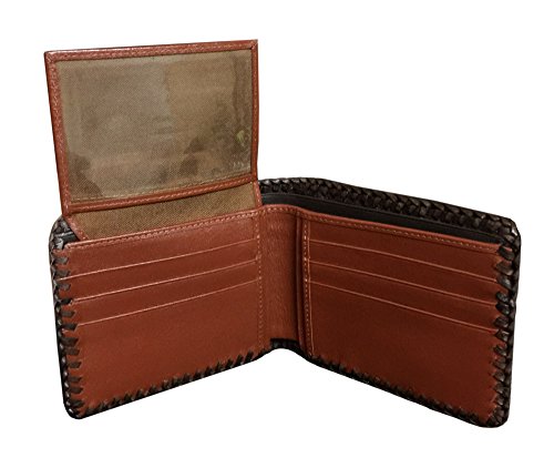 D'SHARK Luxury Crocodile Skin Leather Bi-fold Short Wallet (Dark Brown) - Image 6