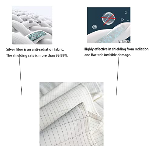 Grounding Fitted Sheet Kit, Conductive Sheet With Silver Fiber, Grounding Cord, Grounding Bed Cover For Efficient Sleep, Reduce Stress Natural Health,White (Queen) #TOP3