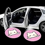 FLYEEGO Car Door Projector Lights Cute Pink Cat Universal Car Door Shadow Lights Projector Welcome Courtesy Lights Gifts