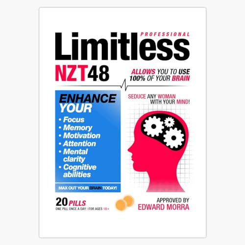 Limitless Pills - NZT 48 (2nd Version) 5 Removable Magnetic Bumper Sticker | Heavy-Duty Vehicle Magnet