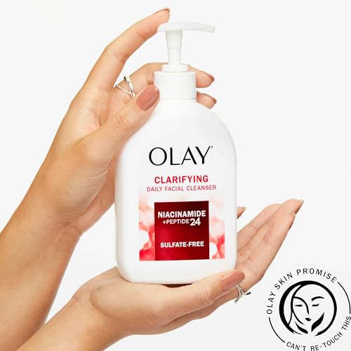 Olay Face Wash,Daily Facial Cleanser with Niacinamide,Peptides & Glycerin - Clarifying,Refreshes Skin Surface,Refines Appearance of Pores - Sulfate-Free,Paraben-Free,Oil-Free,16 Oz,(Pack of 2) - image 3