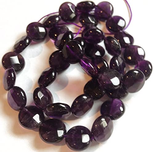 Améthyste naturelle véritable en perles facettées de 10.5mm pour création bijoux DIY