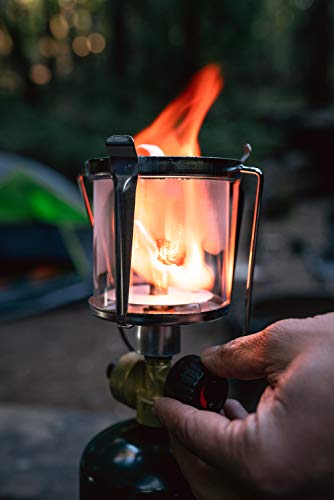 Image of Stansport Propane Mantel Lantern - Outdoor Light with Adjustable Brightness, Carry Handle, Ventilated Hood, High-Output, Portable, for Emergency, Backpacking, Camping - Mantels Included