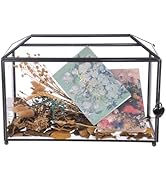 Bellaware Glass Wedding Card Box with Slot for Reception, Clear Large Wedding Gift Box with Lock,...