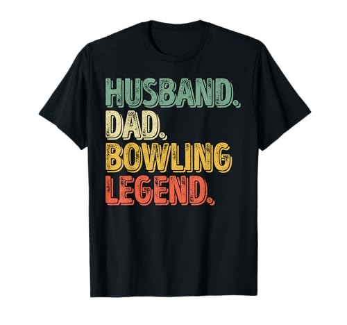 Husband Dad Bowling Legend Shirt Funny Father's Day Camiseta